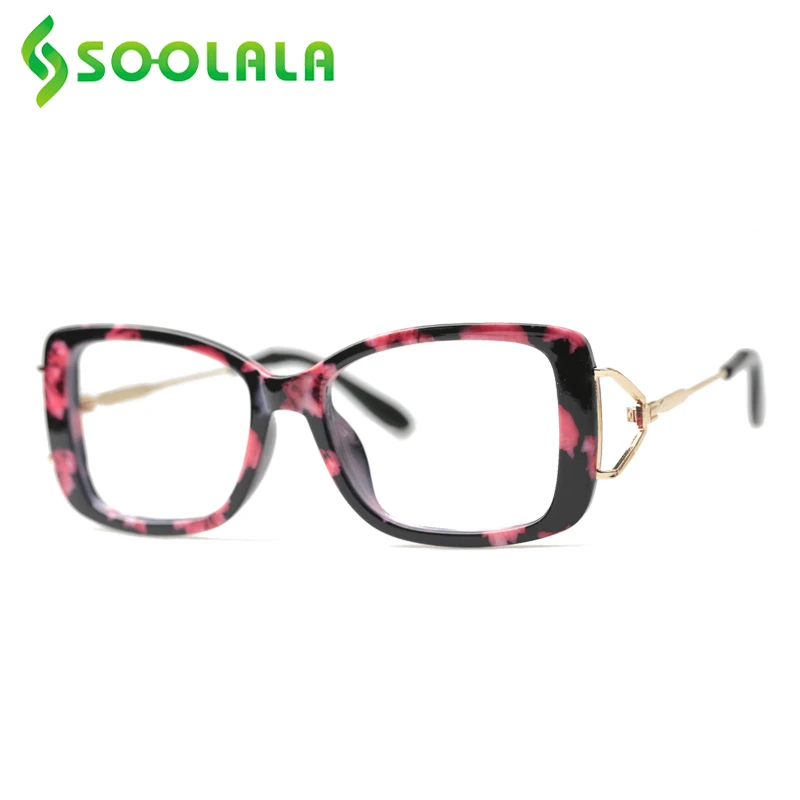 Квадратные очки для чтения SOOLALA женщин и мужчин модная оправа очков с