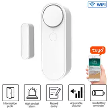 Alarme domestique Compatible avec Alexa, Google, Tuya, capteur de porte, détecteur d'ouverture de porte, système de sécurité, Notification d'alerte 
