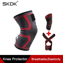 SKDK Knee Sleeve 1pc Removable Pressurized Knee Pads Braces Knee Support Crossfit Fitness Running Sports Knee Protector