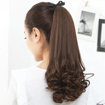 

New Women Lady Wig Long Curly Ponytail Claw Clip Hairpiece Charm Hair Extentions J9