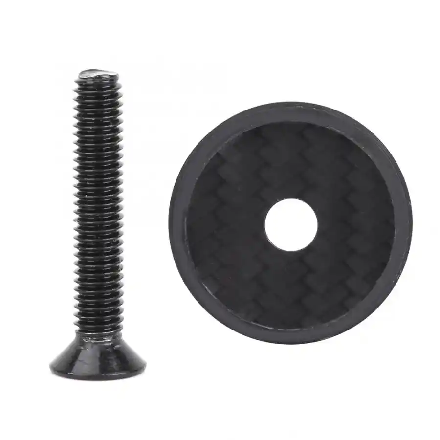 RISK Carbon Bike Stem cap + Titanium Bolts OD2 Bicycle Headset Stem Top