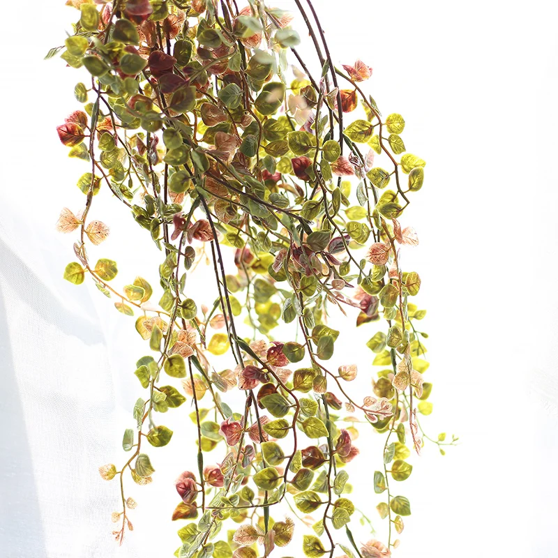 Домашний Декор Искусственный цветок золотой серебряный лист зеленое растение поддельные подвесные декоративные листья гирлянда Цветы