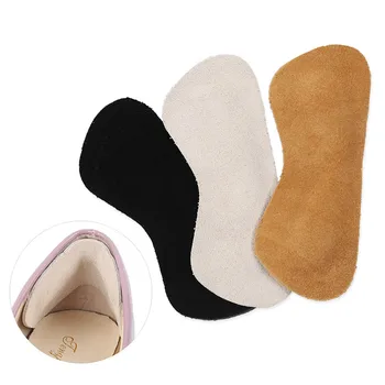 

1 Pair Cow Leather Heel Grips Thickened Anti-Abrasion Heel Cushioned Insole Heel Cushions Inserts for Shoes Adhesivas Shoe Pad