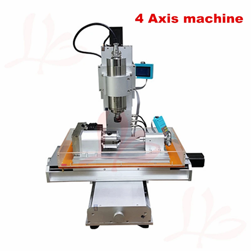 30*40 2.2KW Column Type metal cnc engraving machine 3040 3 axis 4 axis 5Axis 2200w wood router machine with free cutter collet - Цвет: 4axis