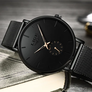 

LIGE Sports Date Mens Watches Top Brand Luxury Waterproof Casual Watch Men Ultra Thin Dial Quartz Watch Casual Relogio Masculino