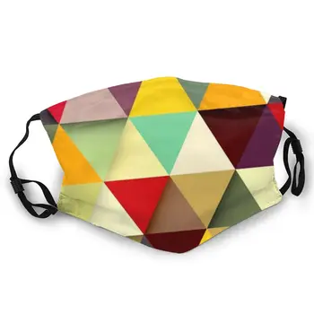 

Colorful Triangle Double-sided printed dustproof and windproof mask, can be cleaned and reused, suitable for outdoor sports