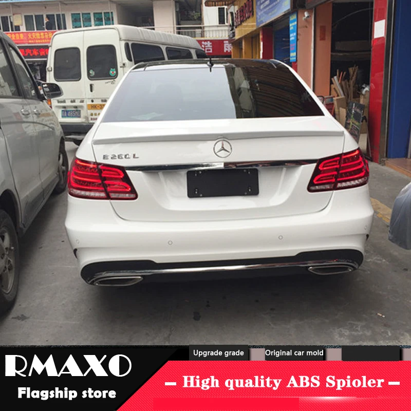 For Benz E Class W212 Spoiler 20108 2014 High Quality Abs Material Car Rear Wing Primer Color Rear Spoiler Spoilers Wings Aliexpress