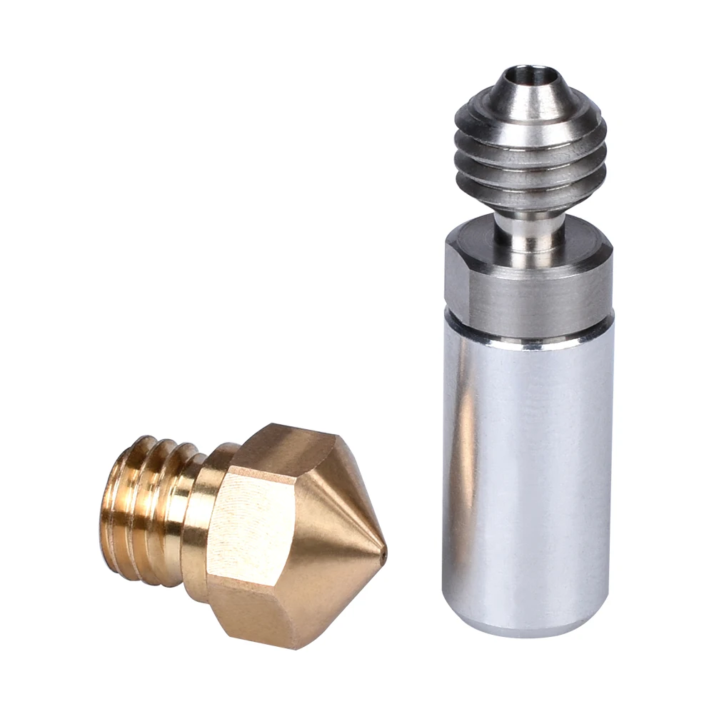 Micro Swiss MK10 цельнометаллический Hotend комплект MK10 Латунное сопло Швейцарский радиатор блок горло с щелевой охлаждающий блок части 3D-принтера - Цвет: 0.8MM Heat Break