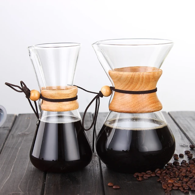 400ml Coffee Pot Heat Resistant Glass Coffee Maker Espresso Coffee Drip Brewing Machine, Clear