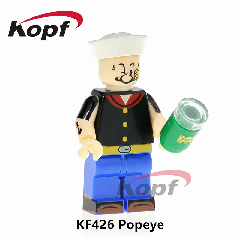 KF426 20pcs No Box 20 шт. KF6047 строительные блоки Супер Герои известный певец Месси Popeye Бекхэм Фредди Меркурий Куклы Фигурки для детей игрушки подарок - Цвет: KF426 20pcs No Box