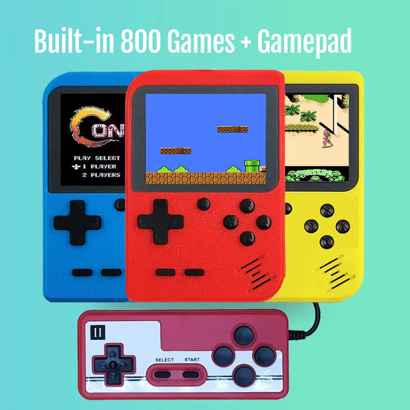 800 IN 1 Retro Video Game Console Handheld Game Portable Pocket Game Console Mini Handheld Player for Kids Gift