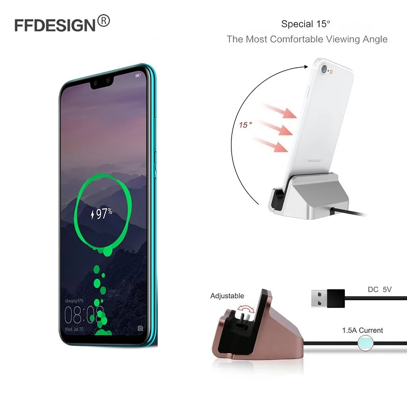Зарядная док-станция 2-в-1 usb-кабель для синхронизации и зарядки Huawei Y9 Y7 Y6 Y5 Pro Prime 2019