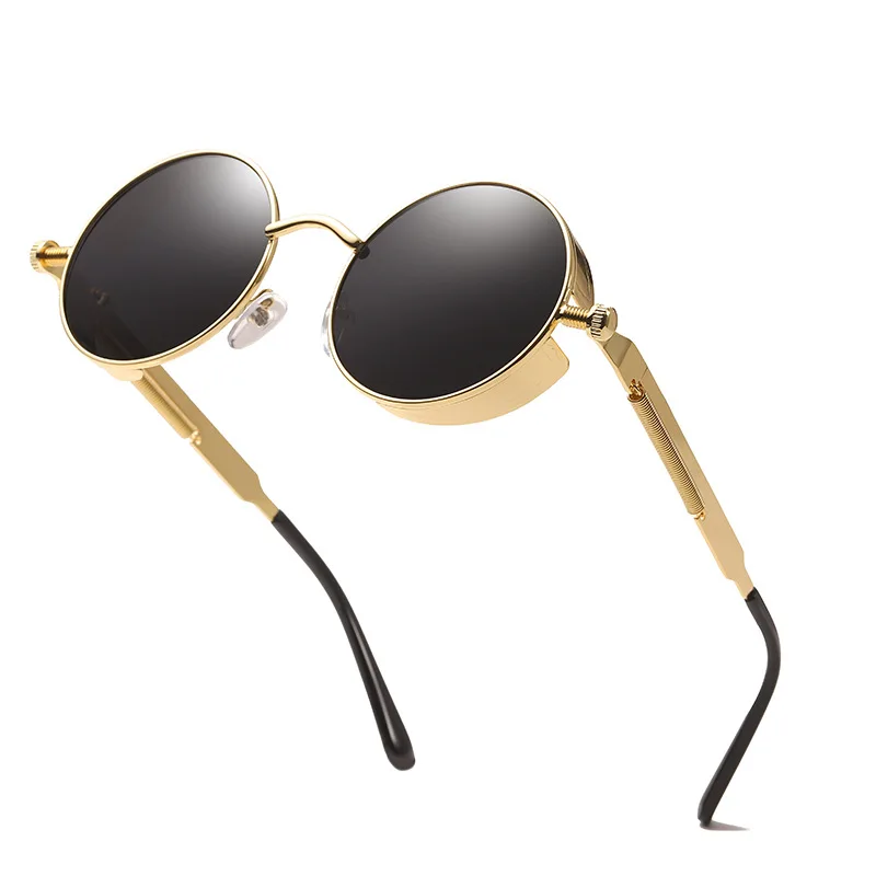 

Classic Steampunk Sunglasses for Men/women Retro Round Metal Glasses Men Women Sun Glasses Luxury Brand Sunglass Vintage