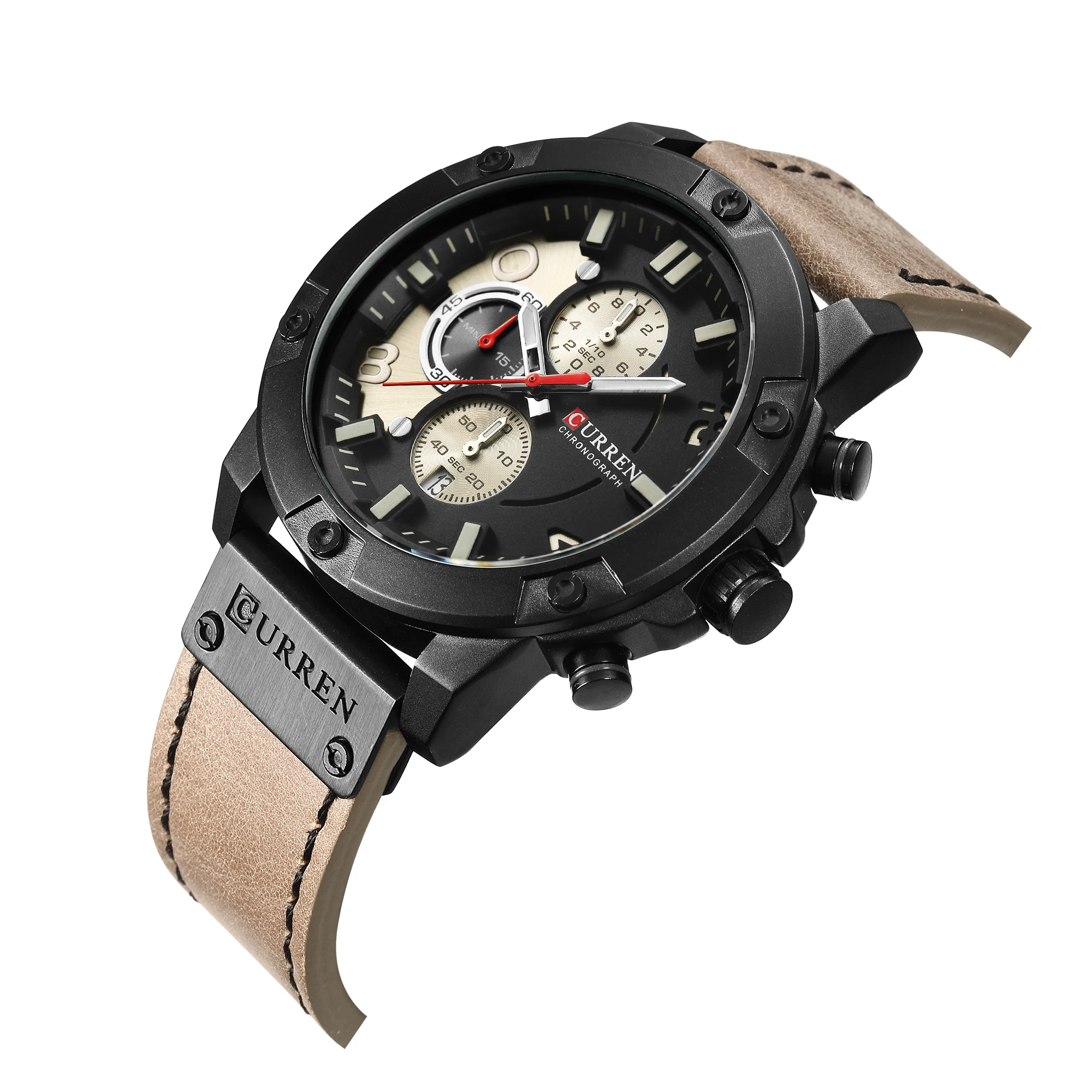 

CURREN Relуgios Masculino Leather Strap 2019 Design Men Military Watch Quartz Sport Watches Waterproof Unique Hardlex Clock