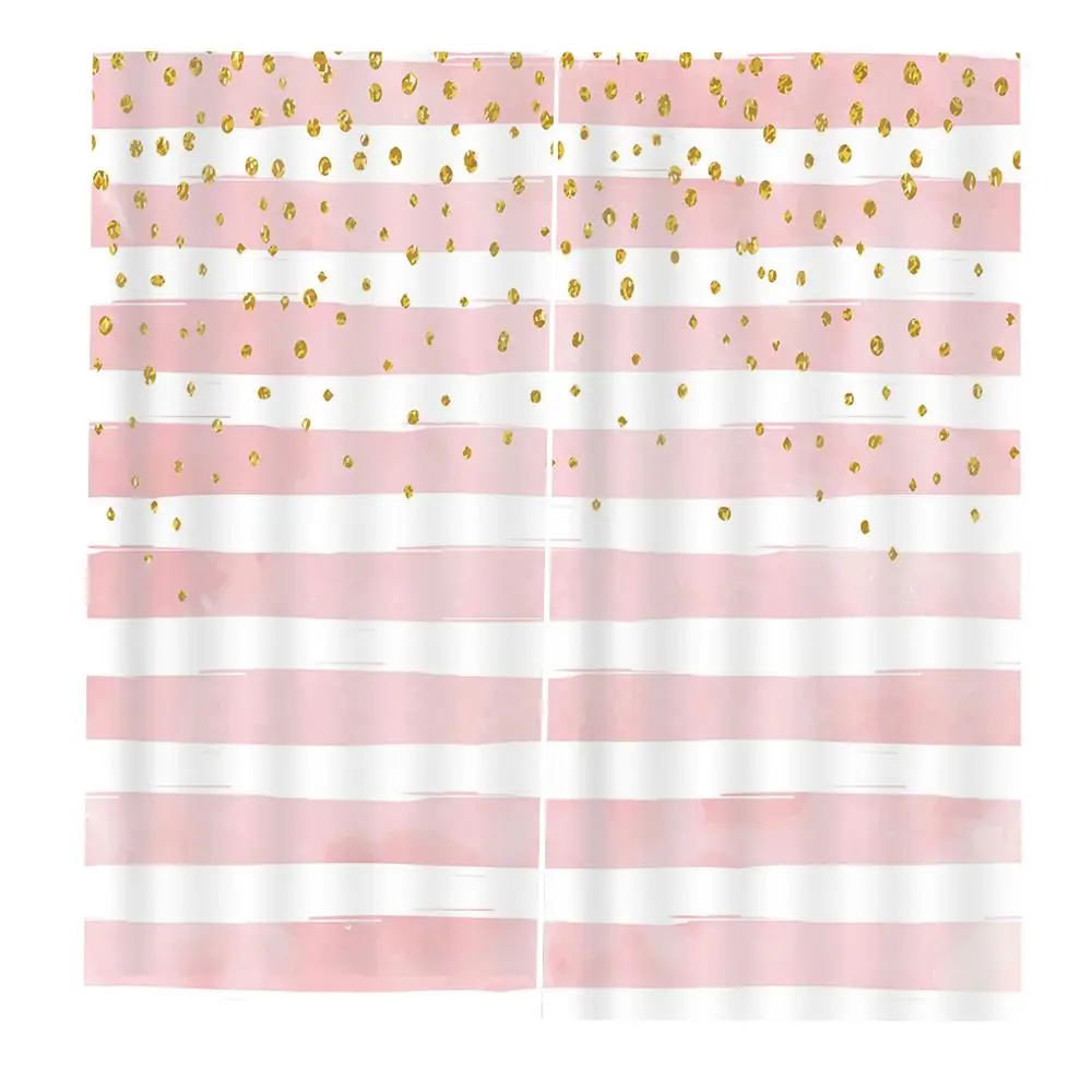 Moder Розовая белая полоска желтая Алмазная занавеска для окна гостиной спальни