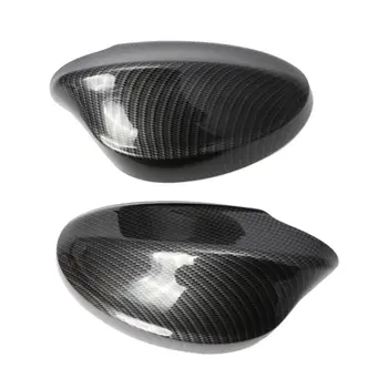 

2020 New 2Pcs Rearview Mirror Covers Side Mirror Cap Carbon Fiber Pattern ABS Shell For BMW E90/E91/330i/335i/2005-2008