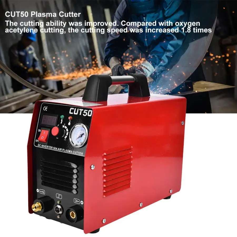 HeroCut 220 В плазменный резак IGBT плазменный станок для резки CUT5 10 мм Чистый резак отлично подходит для резки всей стали с заземлением факела