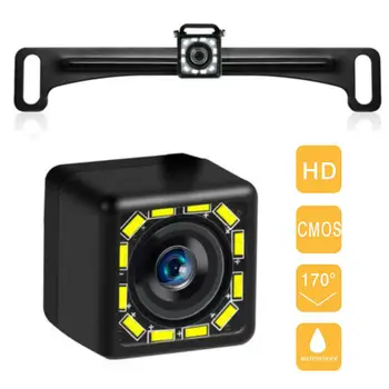 

Car Rear View Camera Mini Waterproof License Plate Frame Back Up Camera Night Vision Parking Back Reverse Webcam