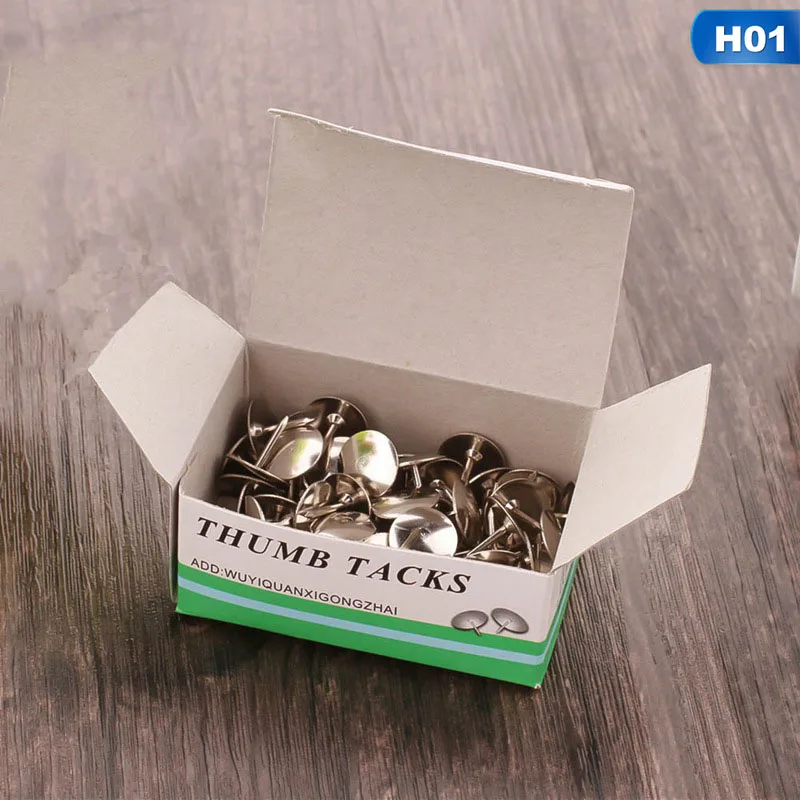 Hot Sale New 2 Box/Pack 130-150 Pcs High Quality Metal Thumb Tack Office Supplies Tools Pushpin Scene Poster Push Pin Pins