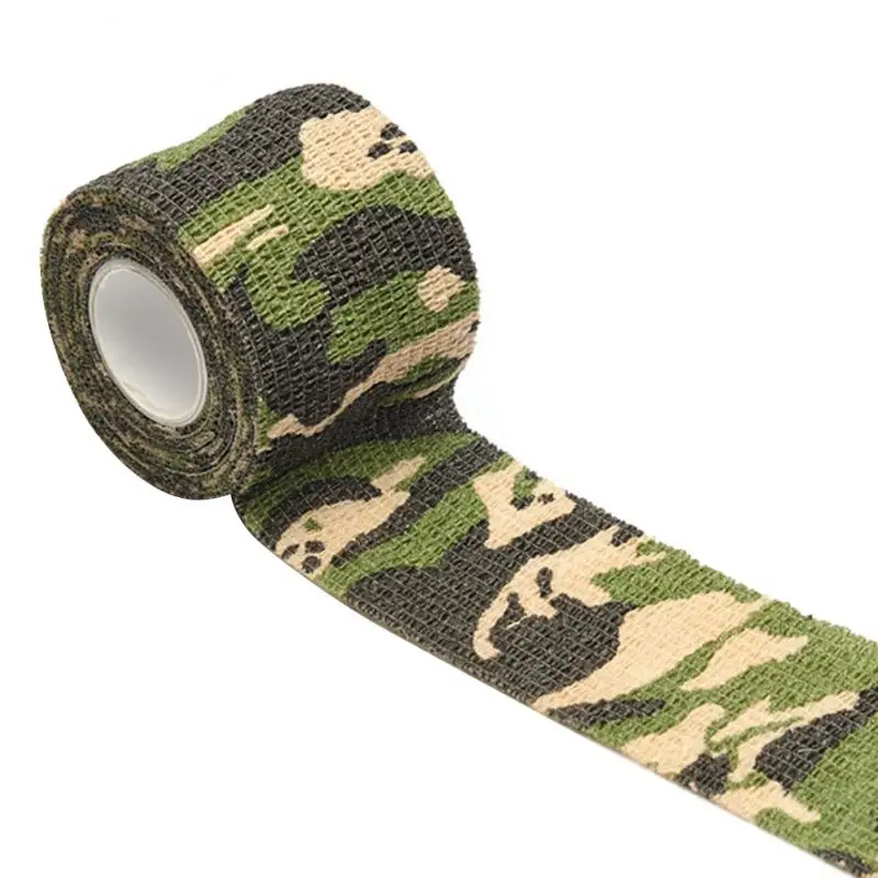 Kit de primeros auxilios de vendaje de 5CM X 4,5 M, camuflaje para exteriores, no tejido, autoadhesivo, elástico, resistente al agua, para muñeca, tobillo, seguridad deportiva
