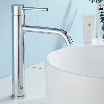 

Bathroom Basin Faucet Polished Basin Sink Water Tap Single Lever Single Faucet Mixer Hole Deck Mounted Basin Bathroom Tap