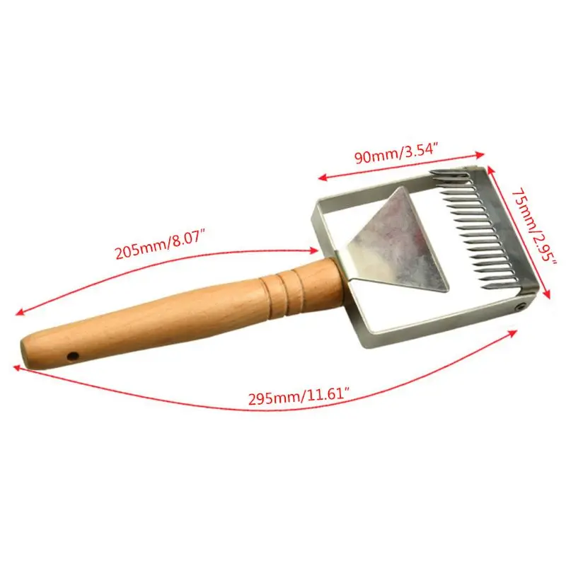 Дизайн Оборудования для пчеловодства нож скребок Вилка для меда и меда расческа деревянная ручка инструмент Вилки