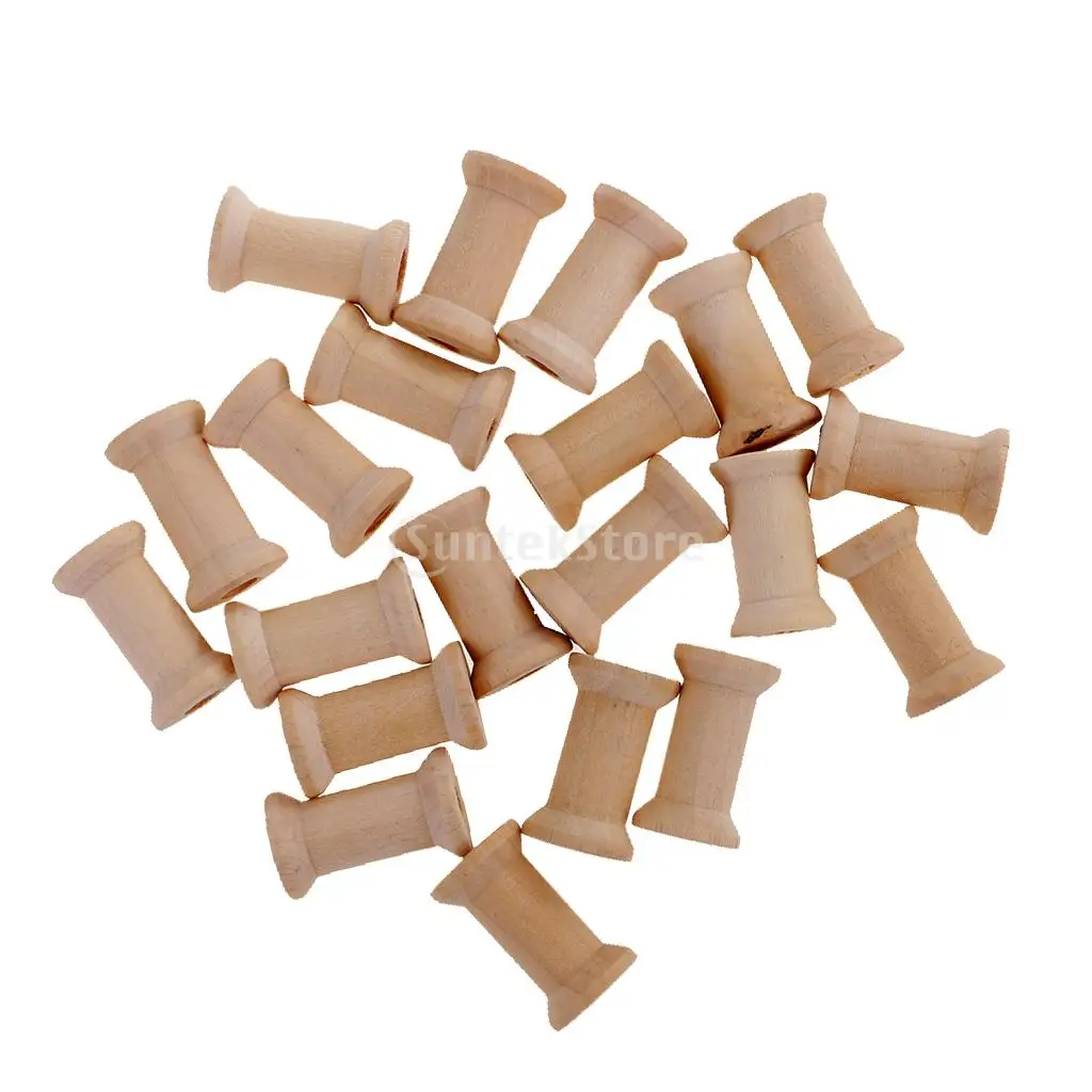 100Pcs Wooden Empty Thread Spools DIY Reel Bobbin Sewing Tool Natural Color Wholesale for Sewing Ribbons 100Pcs Wooden Empty Thread Spools DIY Reel Bobbin Sewing Tool Natural Color Wholesale for Sewing Ribbons