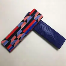 Синий полиэстер нигерийский батик Анкара ткань Kente Chitenge гхановый воск для платье африканские Kitenge печати шелковой ткани в 2+ 2 ярдов AW30