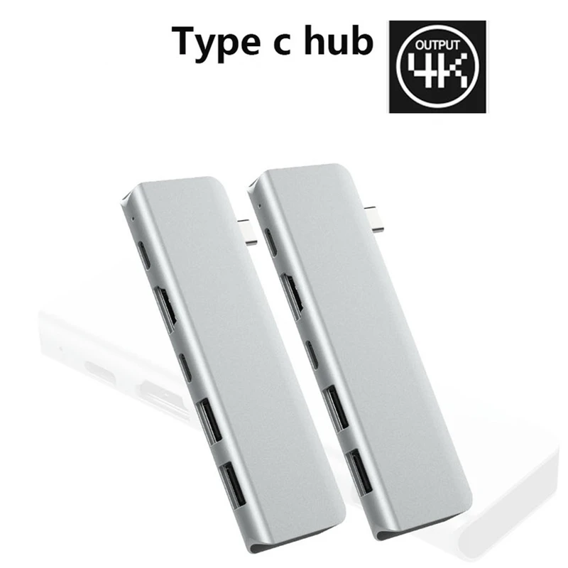 5 в 1 USB-C концентратор 4 к 60 Гц Тип C концентратор USB адаптер Поддержка 87 Вт Зарядка для MacBook Pro/tv
