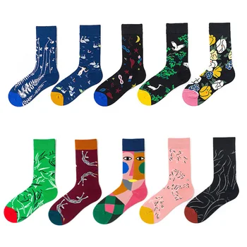 

Fall and Winter Women Funny Socks Female Floral Pattern Short Sock EU Size 35-40