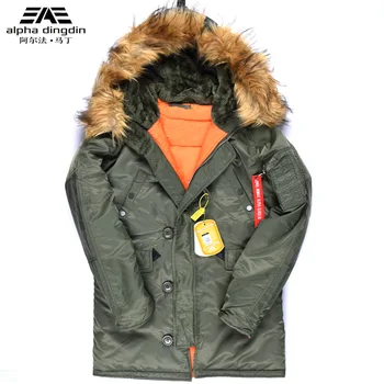 

Flight Suit Quilted Cotton Cloth N3B Windbreaker Cold Protective Clothing Men's Air Force Winter Thick Mid-Length Coat