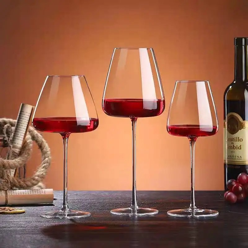 Hand-Blown Long Stem Wine & Champagne Glasses, Set of 2