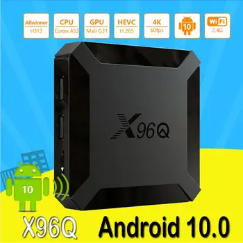 

NEW Android 10.0 Smart TV BOX Android 10.0 Allwinner H313 TV BOX X96Q Media Player 2G 16G Quad Core 2.4G Wifi Youtube Netflix