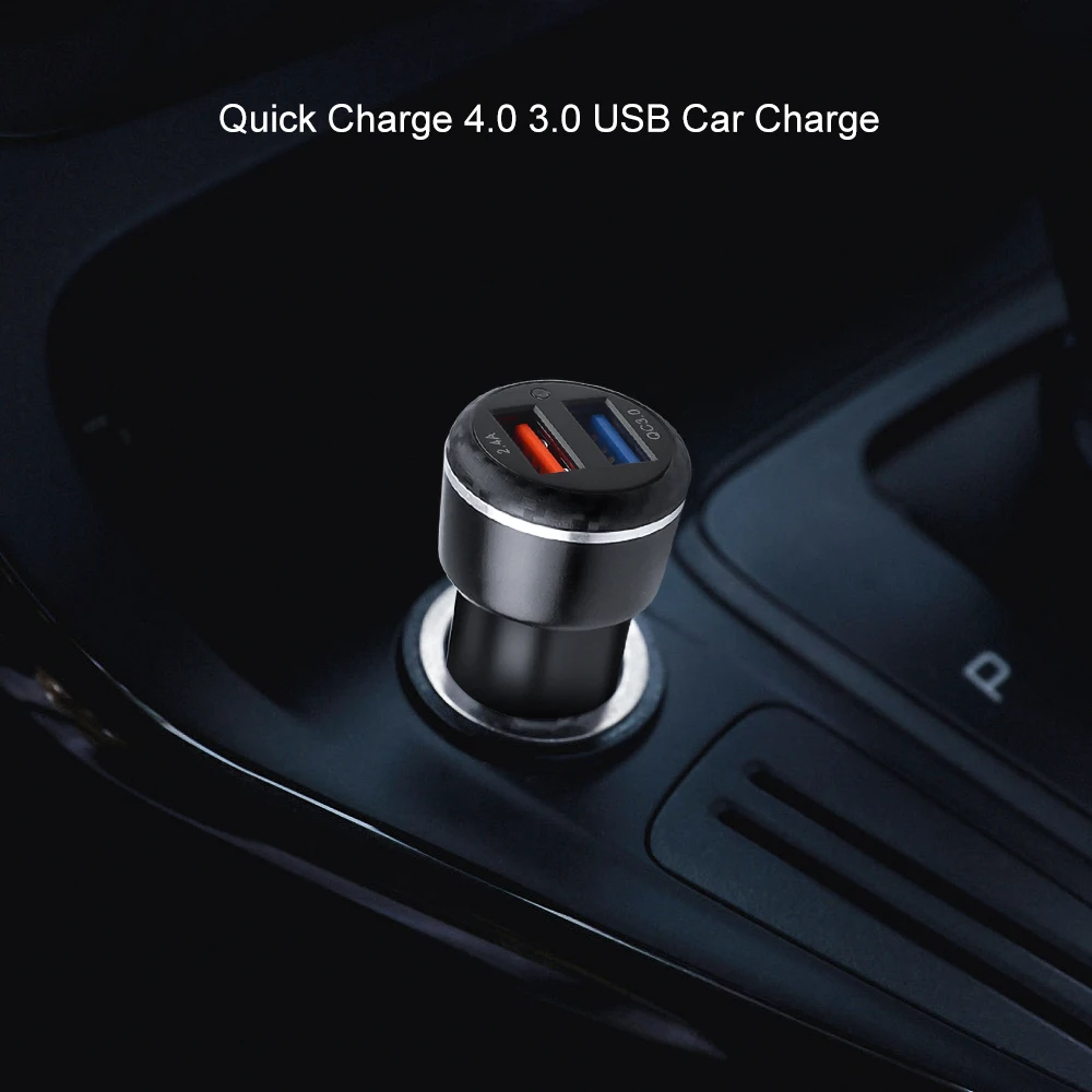 QC3.0 Dual USB Автомобильное зарядное устройство для Iphone 8 11 Max Pro Xiaomi Mi huawei Quick Charge 3,0 Автомобильное usb-устройство для зарядки телефона
