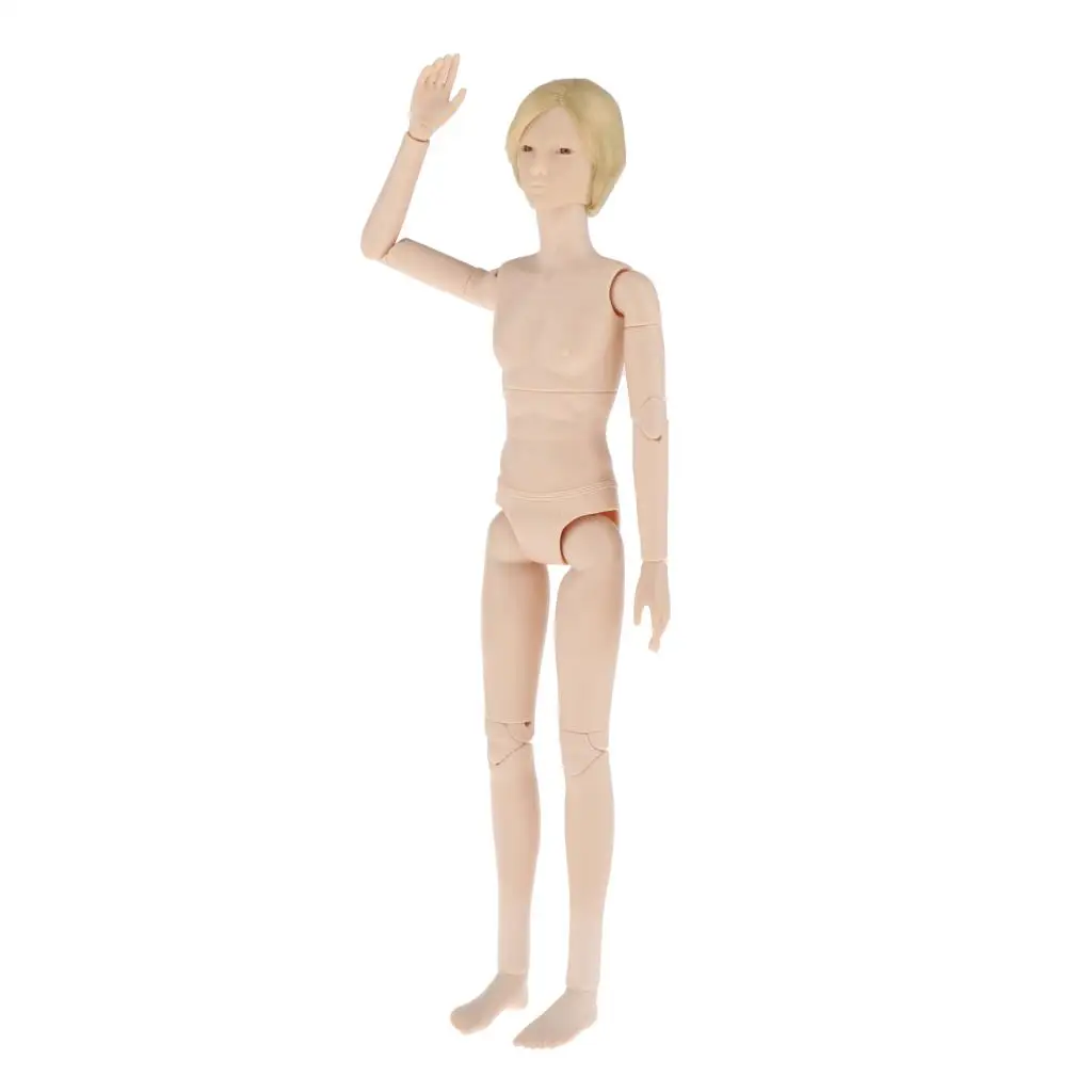 BJD 24 Jointed Customized Doll Body 3D Eyes Making Accessory White Skin BJD 24 Jointed Customized Doll Body 3D Eyes Making Accessory White Skin