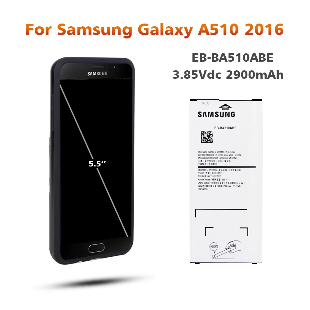 Оригинальный аккумулятор для SAMSUNG A510 EB BA510ABE 2900 мАч Samsung Galaxy A5 2016 A510F SM A510M A510DS