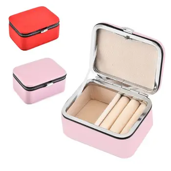 

Small Travel Jewelry Display Box Portable Jewellery Case PU Leather Container