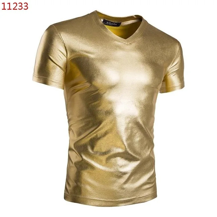 

Nightclub Dj Hair Stylist G-dragon Gd Cool Bright Surface Short Sleeve T-shirt Stage Costume Trend Men's Top T-shirt