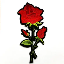 Нашивки в виде цветков розы Вышивка аппликация Одежда швейная нашивка значок сделай сам патч, аксессуары можно сделать как ваш логотип
