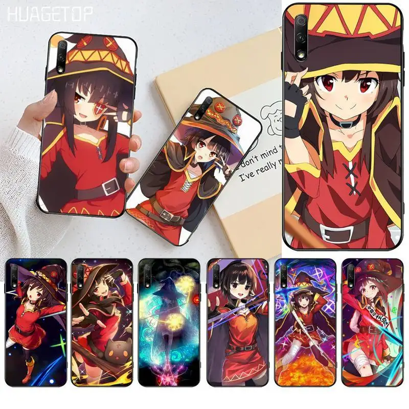 HUAGETOP KonoSuba Megumin Kono чехол для телефона Huawei Honor 30 20 10 9 8 8x 8c v30 Lite view pro | Мобильные