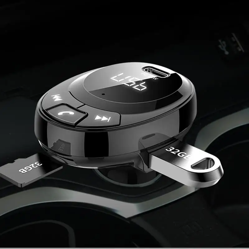 Bluetooth 5,0 fm-передатчик Hands free автомобильный mp3-плеер Быстрая зарядка мультизащита без потерь звук U диск и TF карта