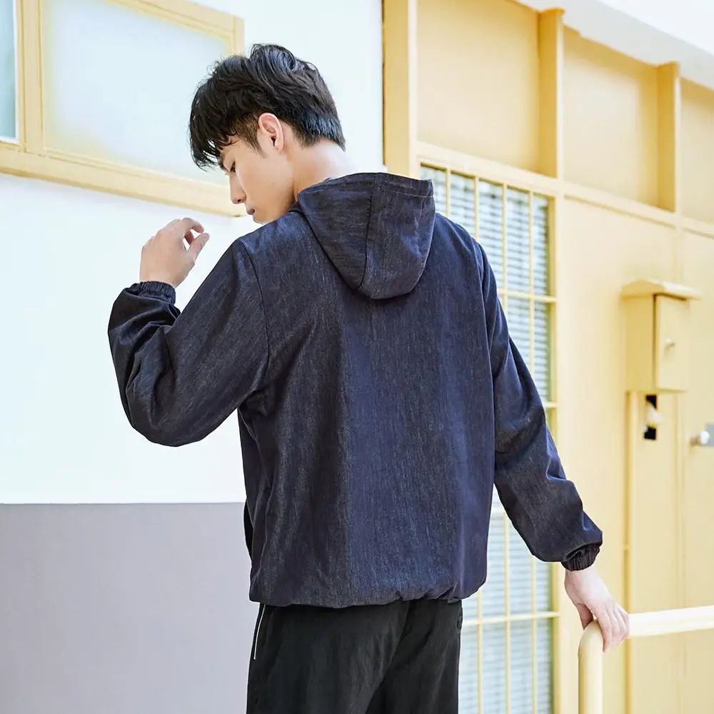  Xiaomi mijia denim sweater refreshing breathable spring and autumn casual jacket men's cotton jacke