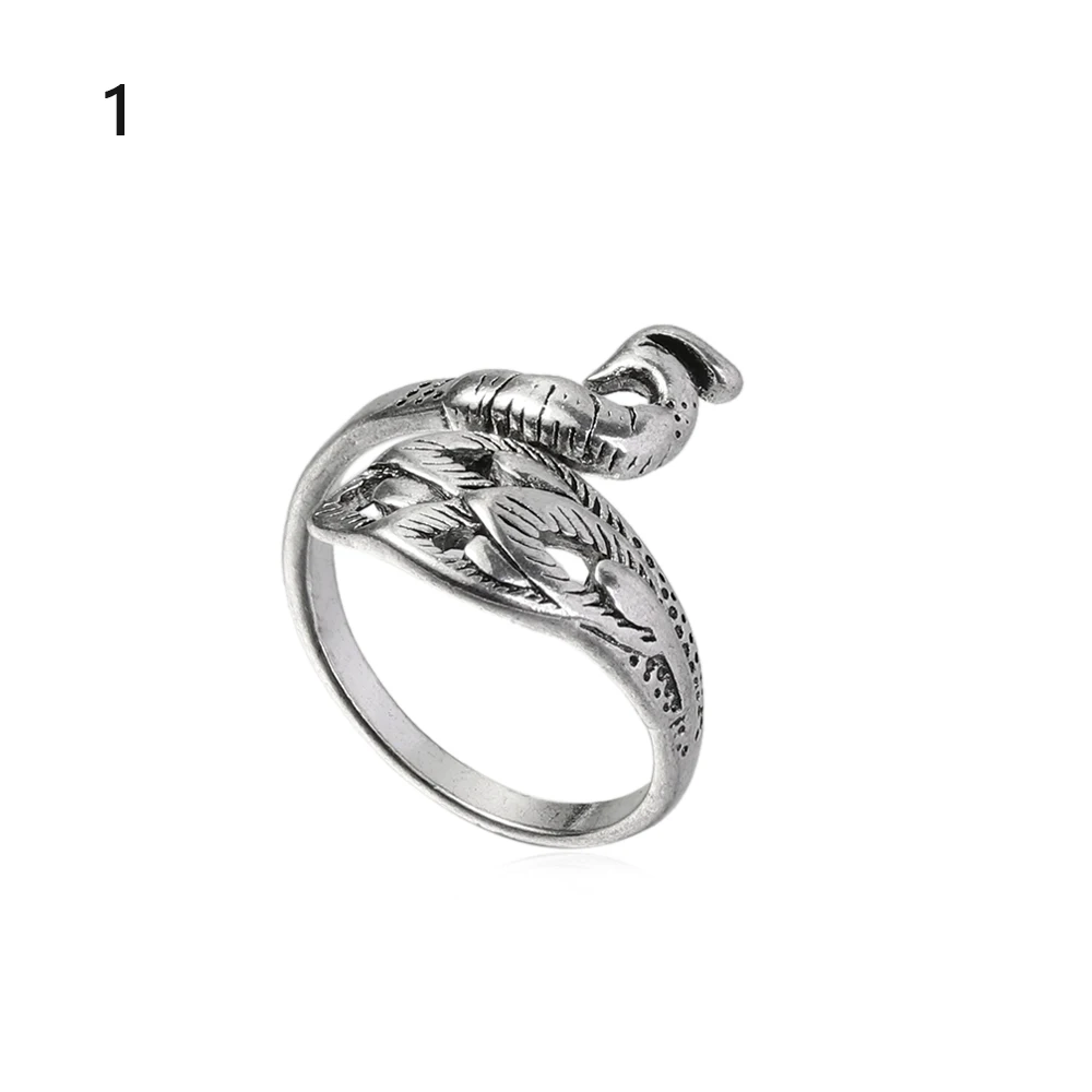 Ring Knitting Loop Crochet Tool Adjustable Open Fingering Sewing Peacock Fish Phoenix Knitting Ring Finger Wear Thimble Yarn
