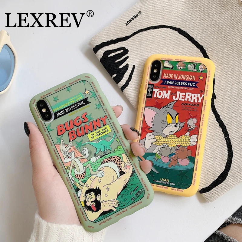 Мягкий силиконовый чехол для телефона Tom and Jerry Bugs Bunny для Apple iPhone 6 Plus 7plus 8 8plus X XS XR MAX 11 Pro, чехол с котом