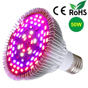 

E26/27 Full Spectrum Plant growth Light bulb 8W-80W 18-120LEDs UV Ripening Light Blub indoor Flowers farm Warm Lighting D30