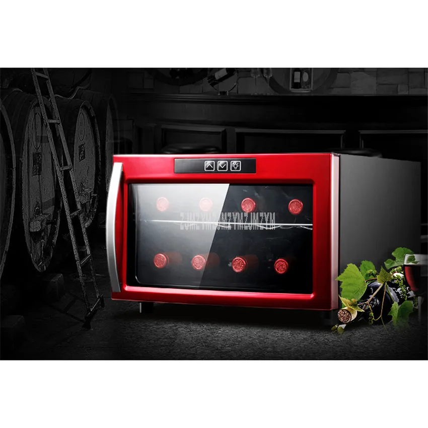 JC-23AJ 23L 2 слоя Мини красное вино холодильник воздушное охлаждение портативный Электрический сигары чай термостатическое холодное хранение вина шкаф