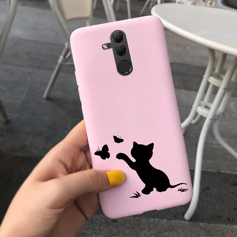 phone pouch for running Case For Huawei Mate 20 Lite Soft Cute Cartoon Flower Silicone Phone Cases for Hauwei Mate 20 Lite SNE-LX1 Funda Back Cover 6.3" neck pouch for phone