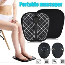 Электрический EMS массажер для ног, беспроводной стимулятор мышц ног, физиотерапия, восстанавливающий педикюр, вибрирующий Массажный коврик для ног