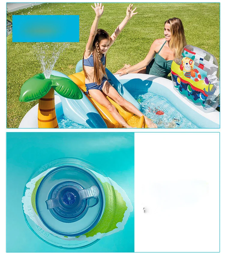 Summer Children's Water Slide Inflatables For Kids Backyard Water Park Children's Slide Fun Lawn Slides Pools For Outdoor