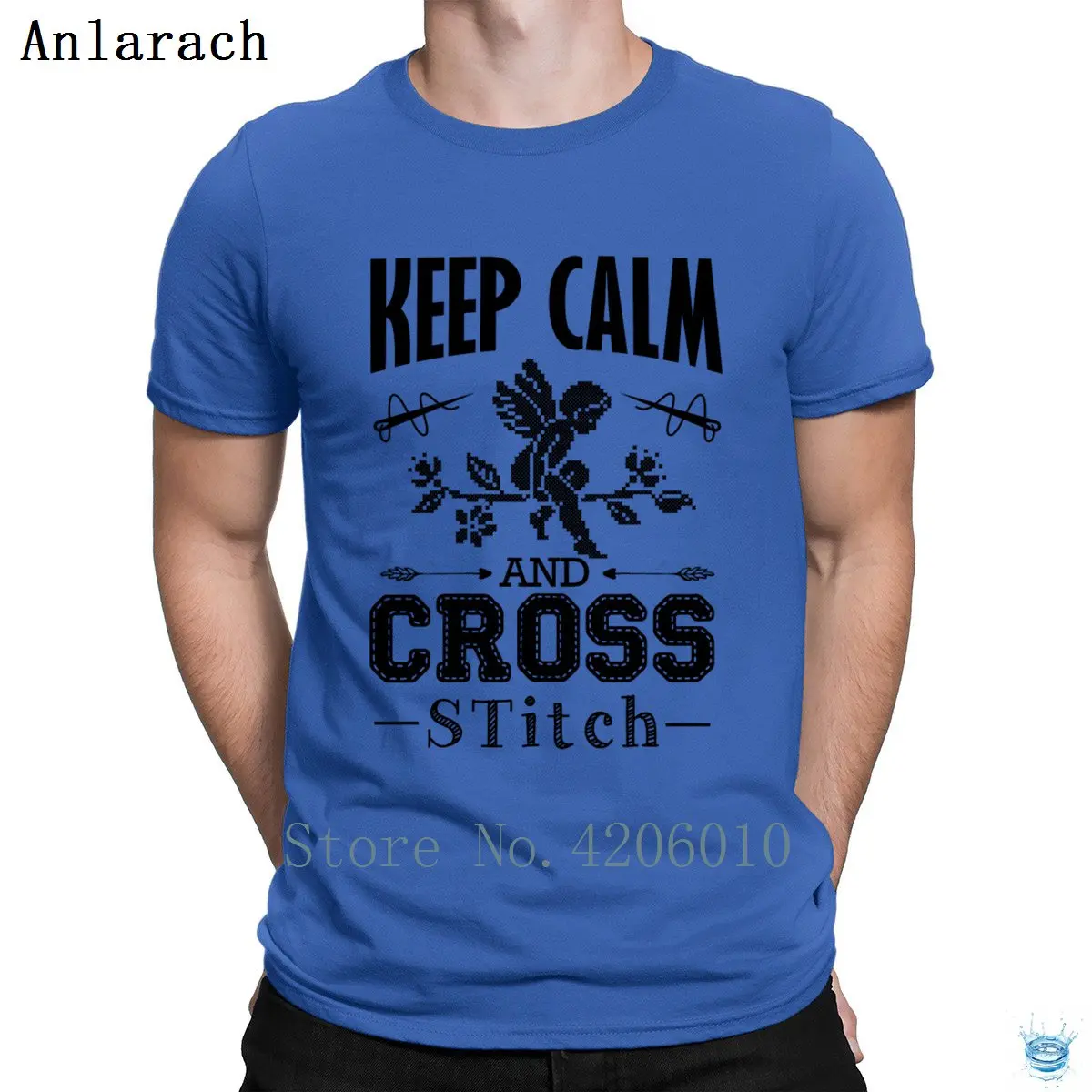 Keep Calm и вышивки крестом футболки круглый воротник Хип-Хоп Топы футболка для мужчин печать фирменные Anlarach хороший